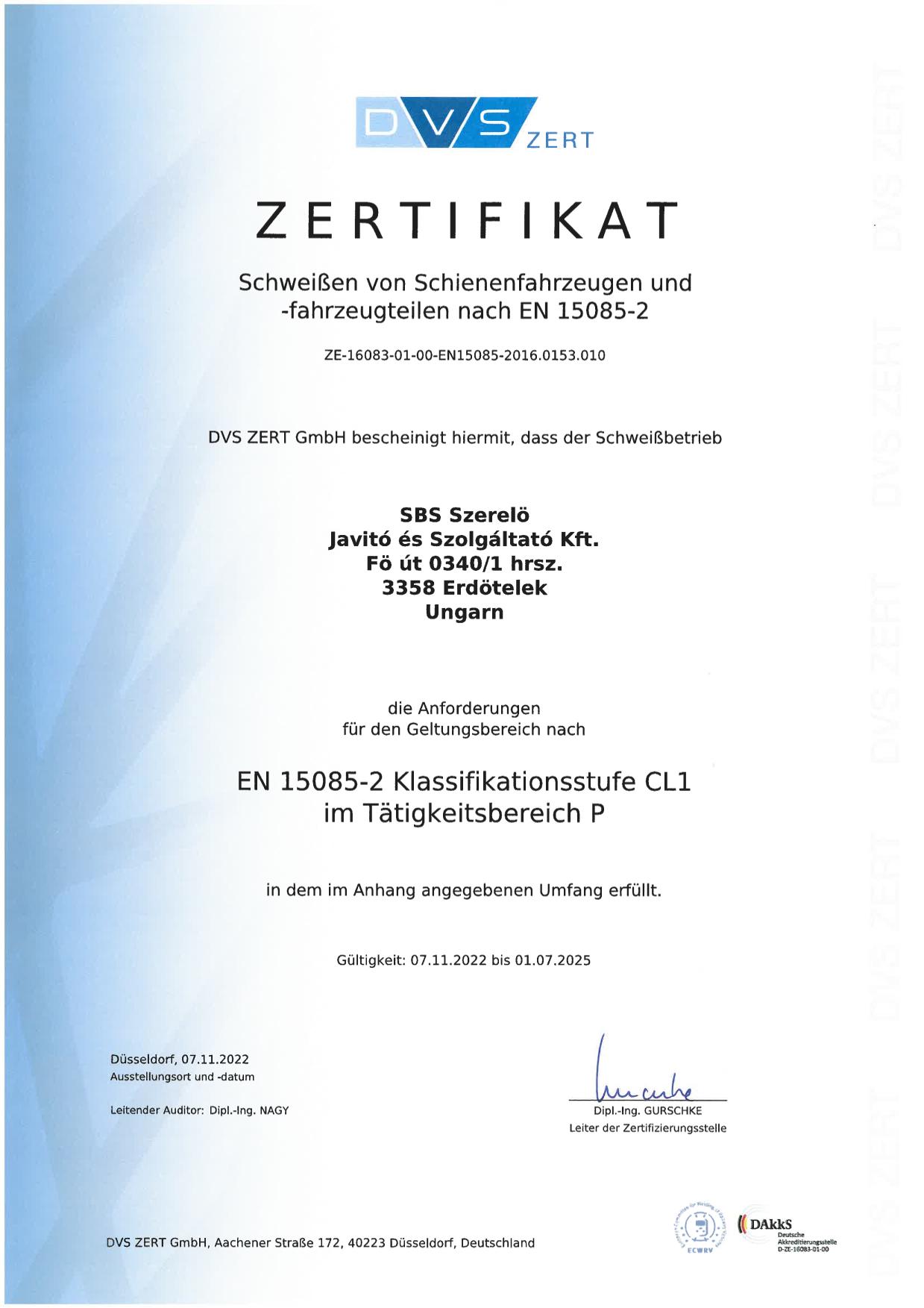 EN 15085-2 CL1 _DE-1