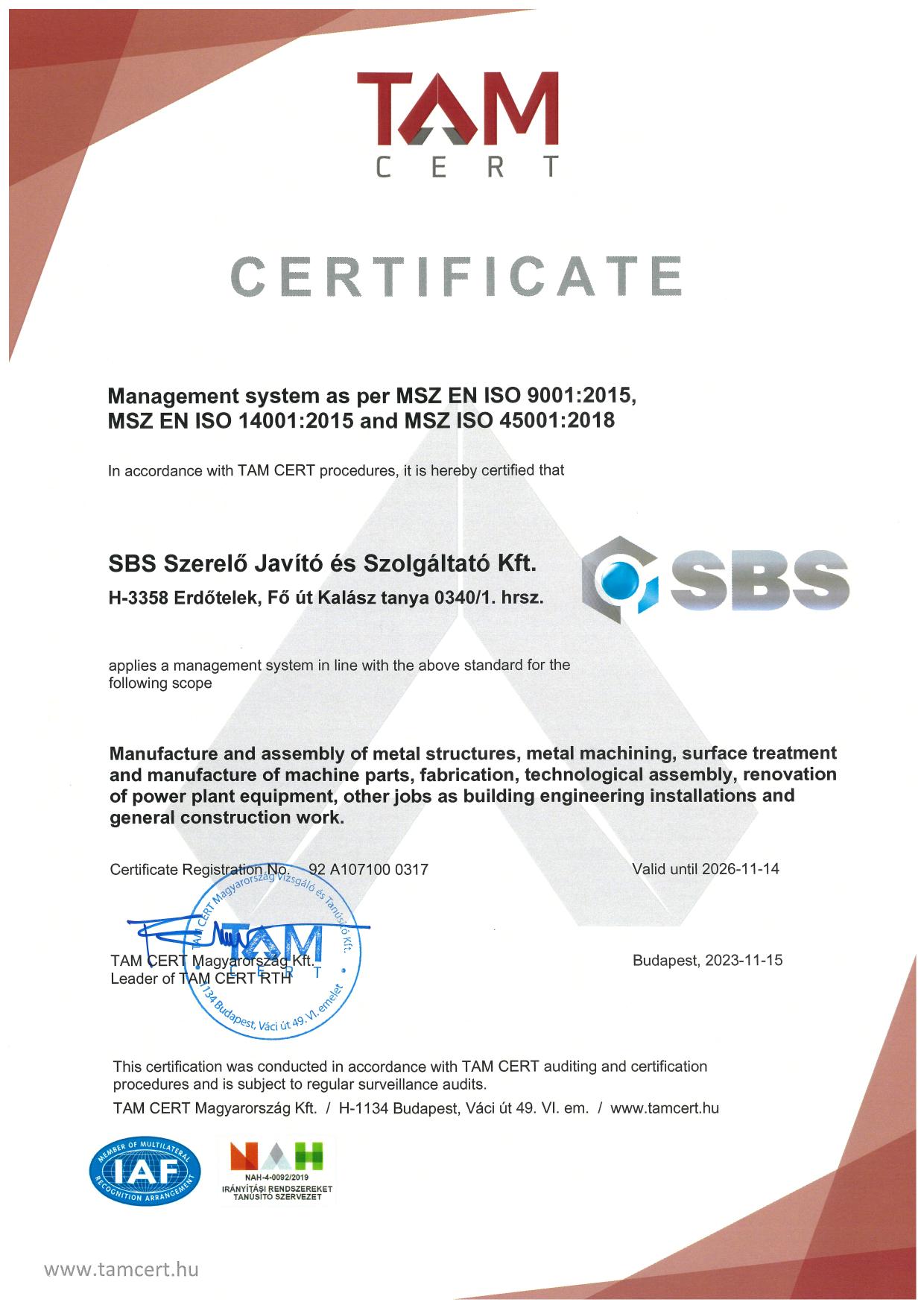 SBS-MIR-KIR-MEBIR-Tanúsítvány 2023-2